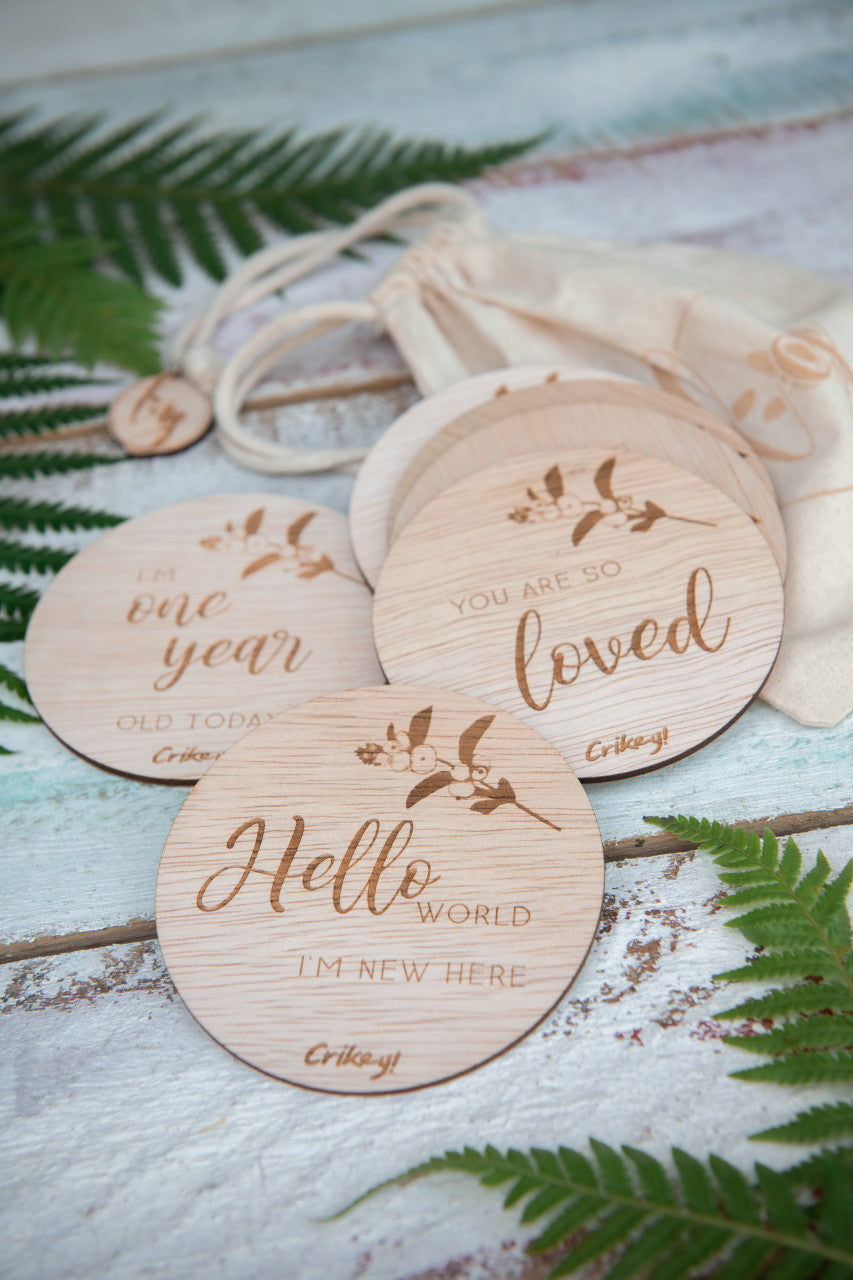 Milestone Wooden Cards