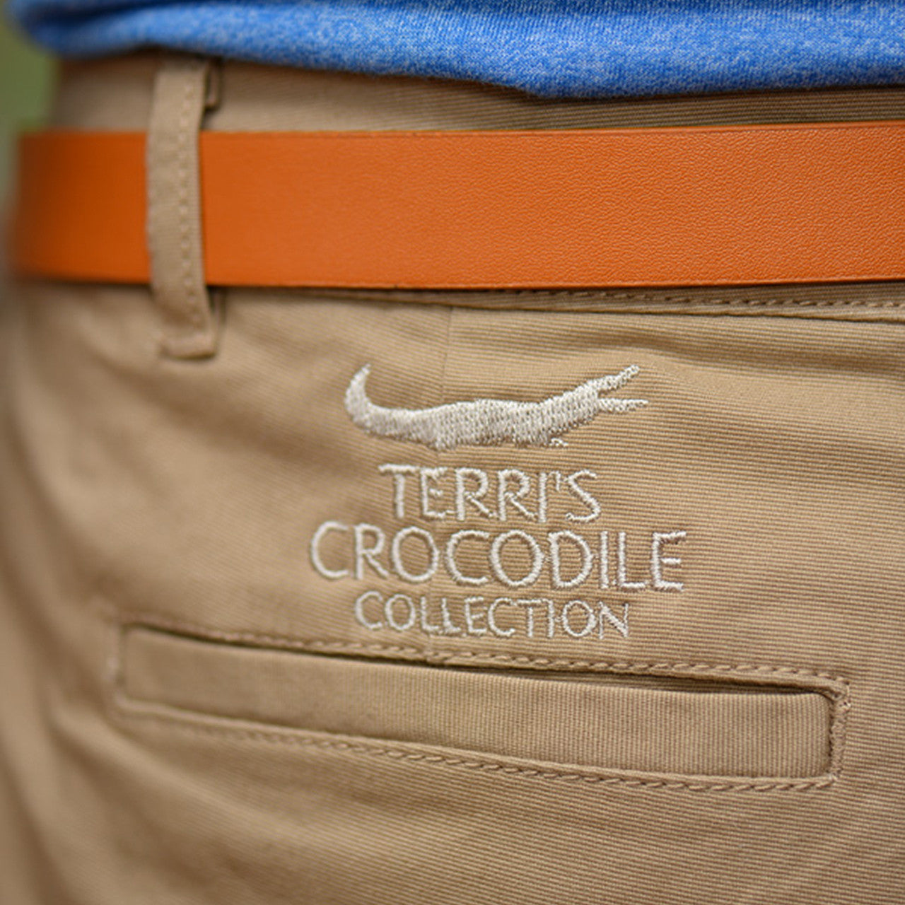 Terri's Crocodile Collection Khaki Chino Pants