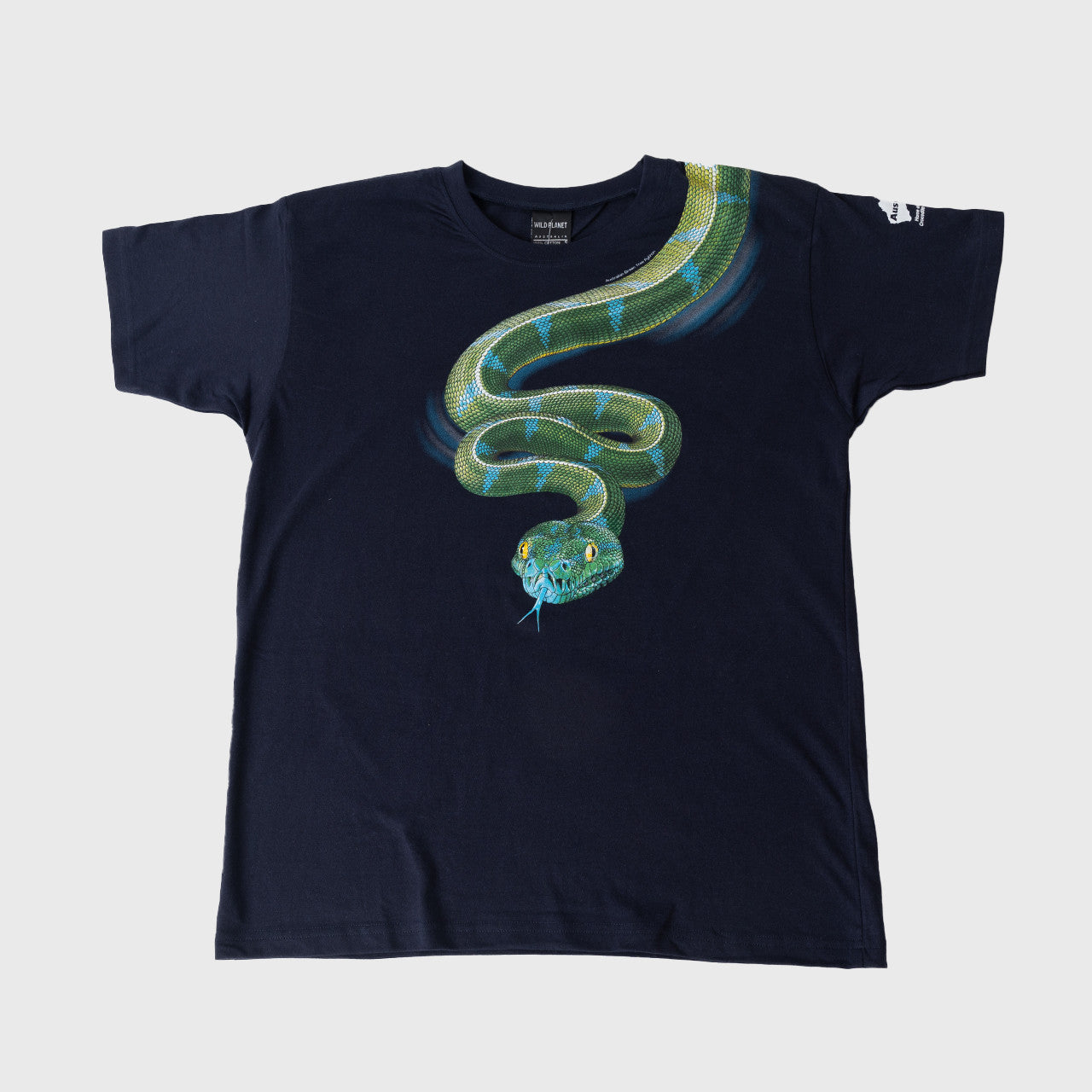 Snake Wild Planet Navy Tshirt
