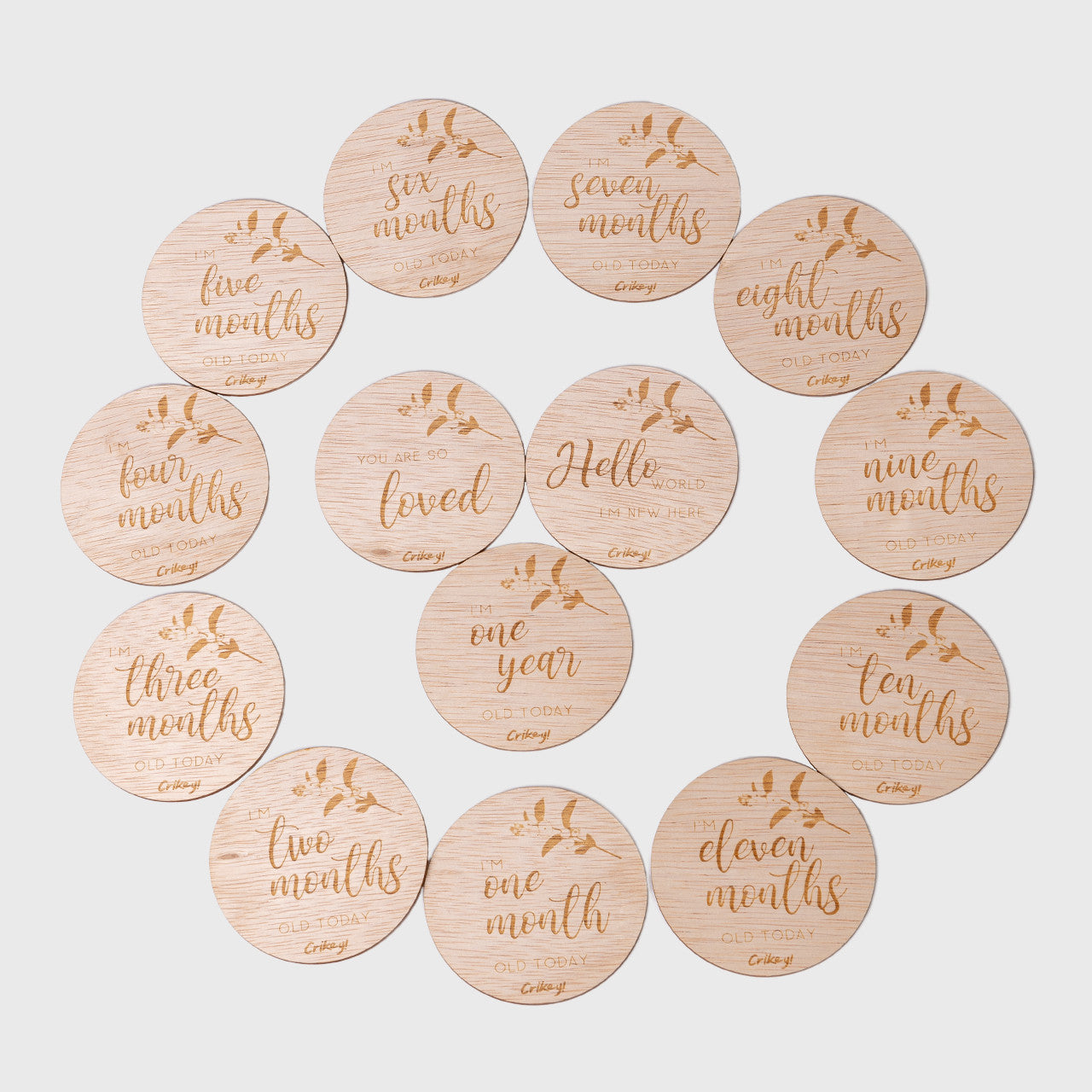 Milestone Wooden Cards