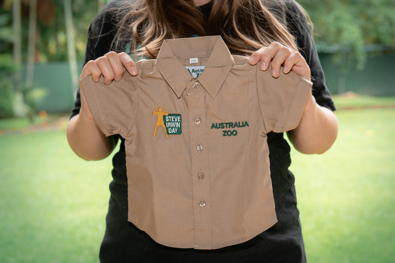 Steve Irwin Day Baby Khaki Shirt