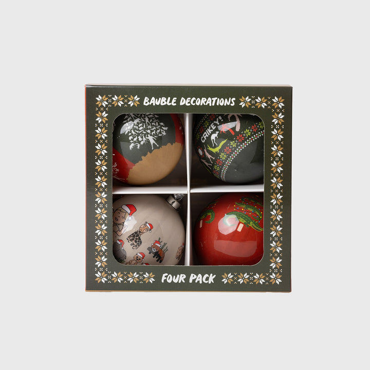 Pack of Four Christmas Baubles