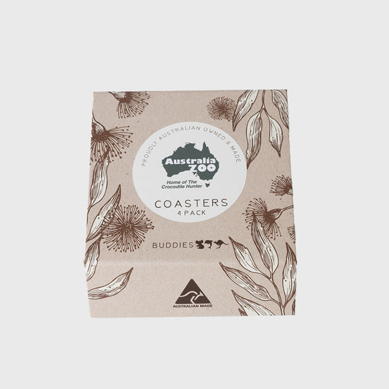 Set of 4 Steve Silhouettes Wooden Coaster