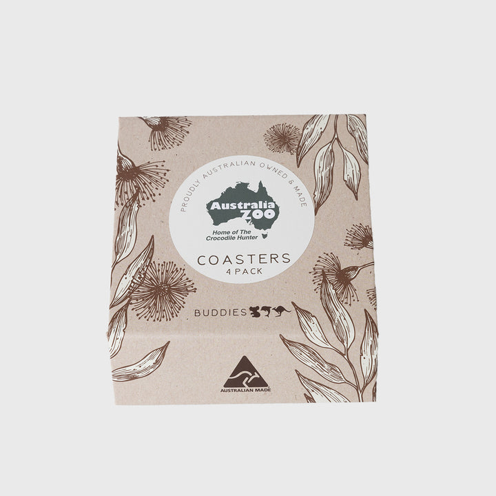 Set of 4 Steve Silhouettes Wooden Coaster