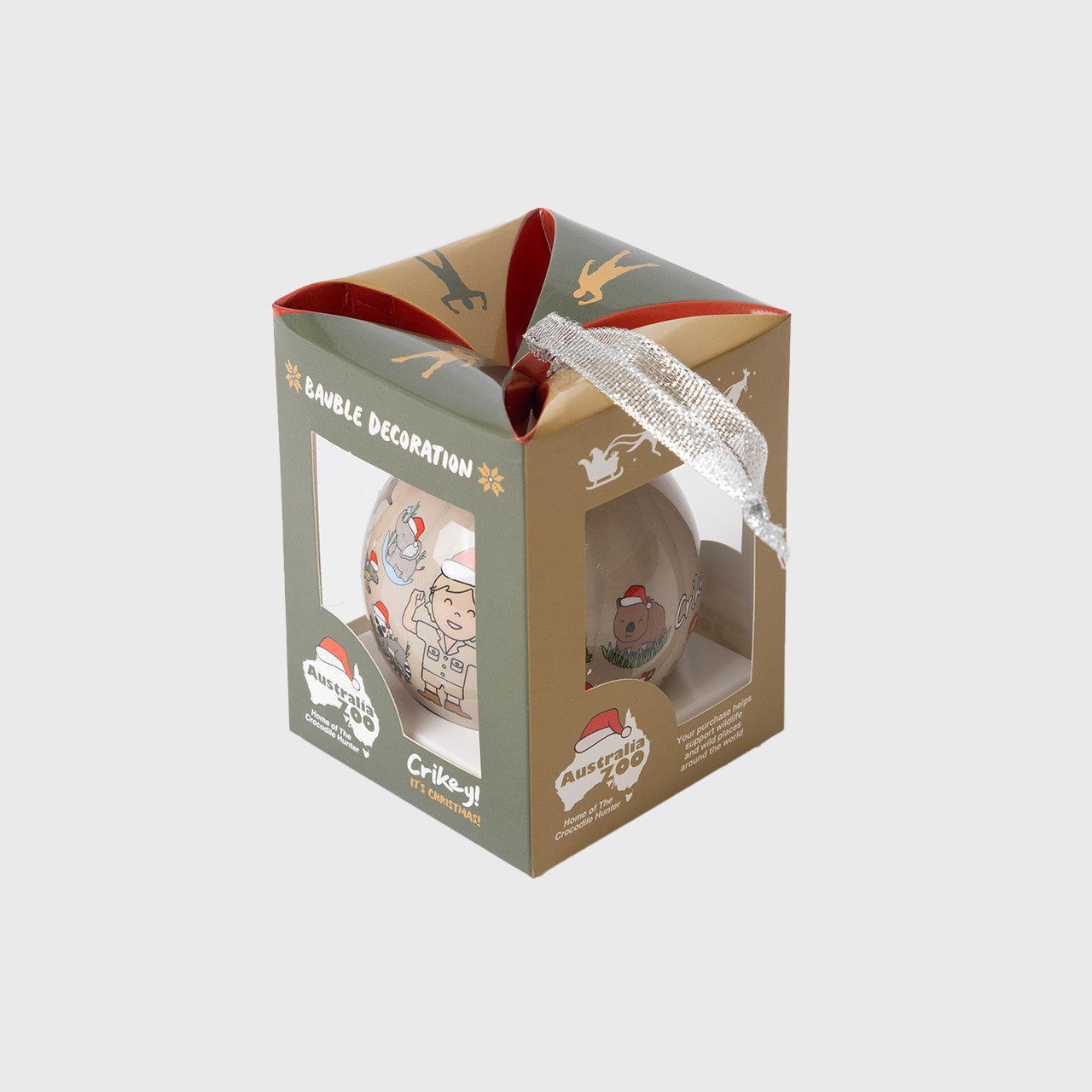 Crikey and Australia Zoo Icons Christmas Bauble