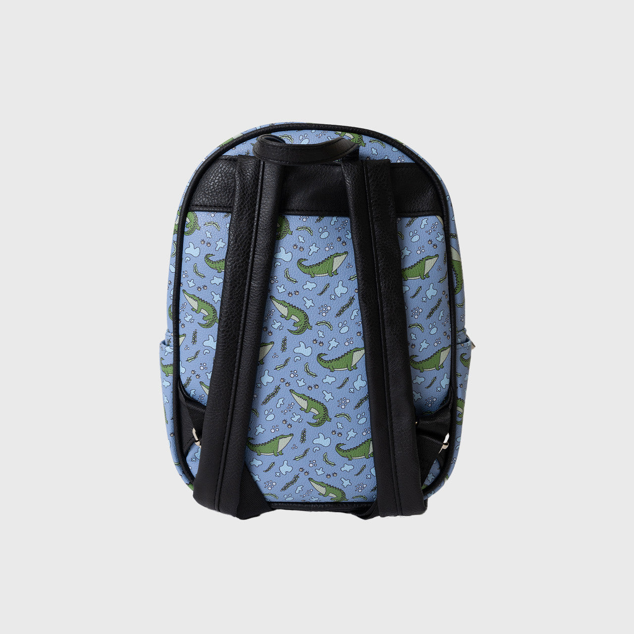 Crocodile Blue Vinyl Backpack