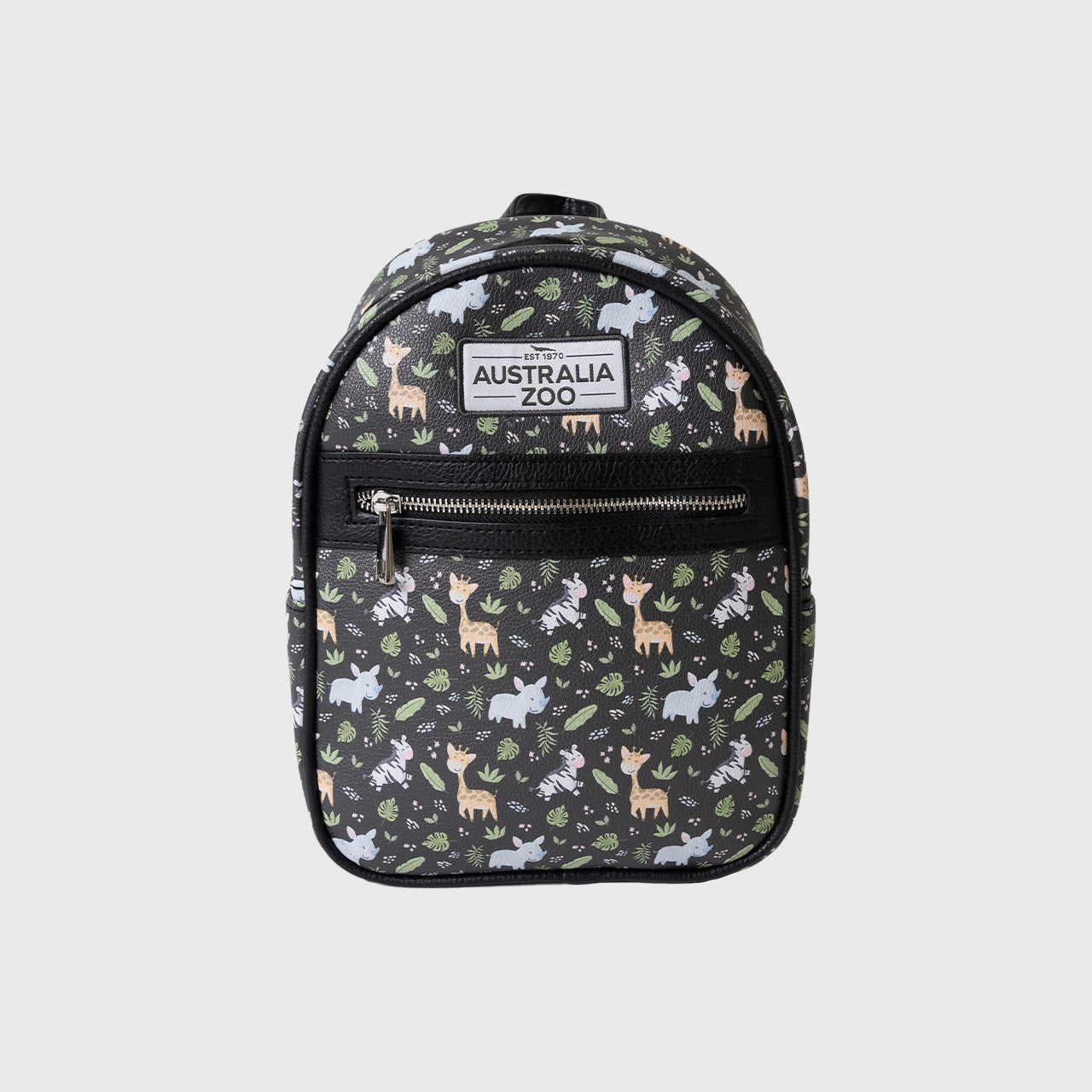 Safari Black Vinyl Backpack