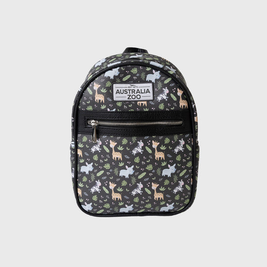 Safari Black Vinyl Backpack