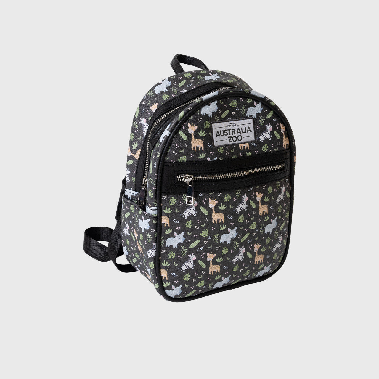 Safari Black Vinyl Backpack