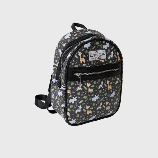 Safari Black Vinyl Backpack