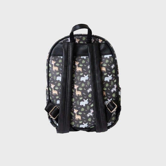 Safari Black Vinyl Backpack