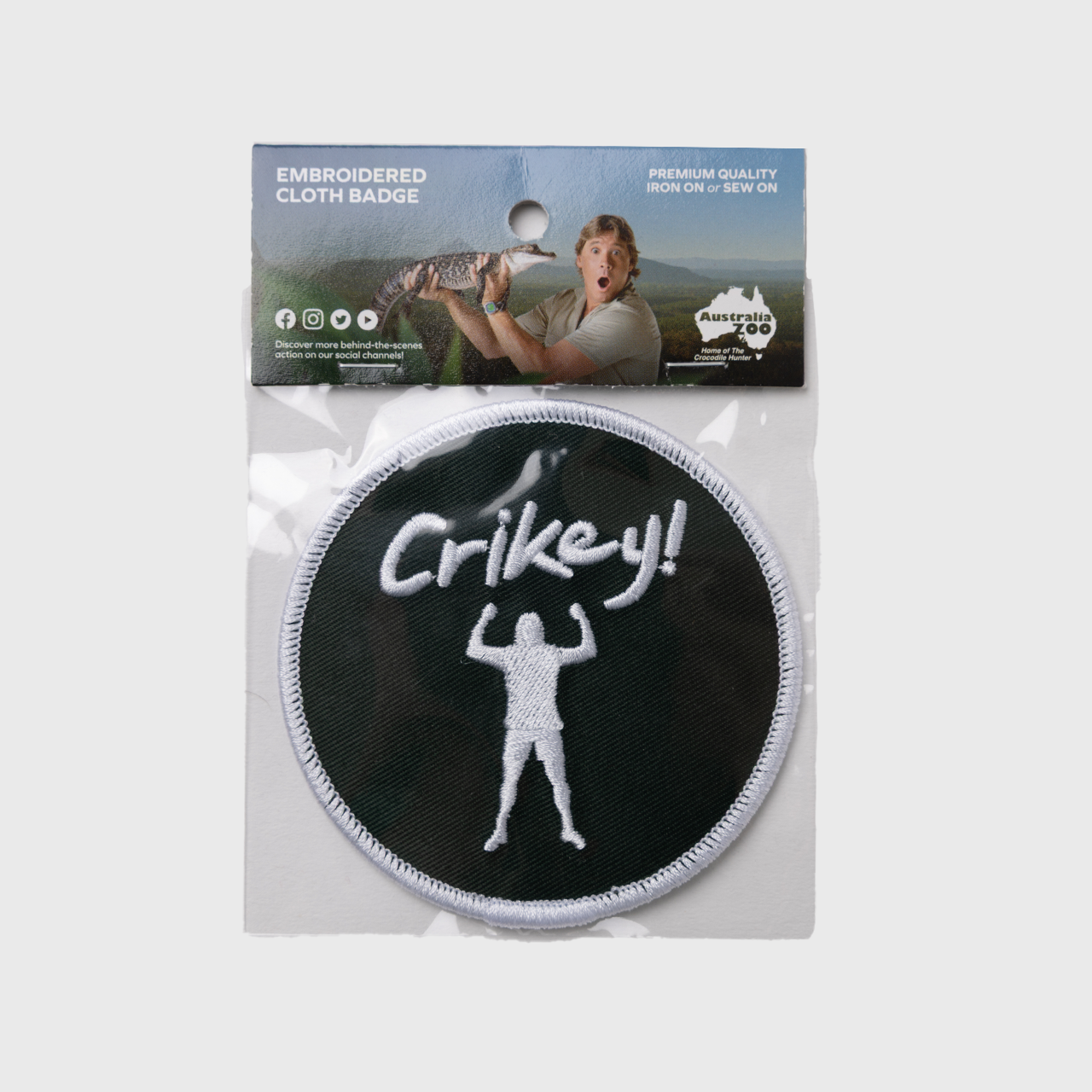 Crikey Round Cloth Patch