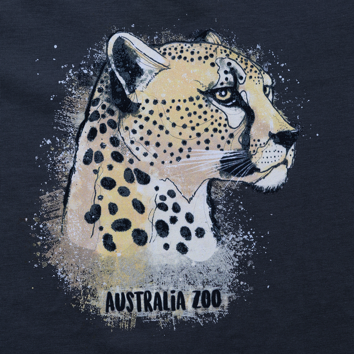 Artistic Cheetah Charcoal Tshirt