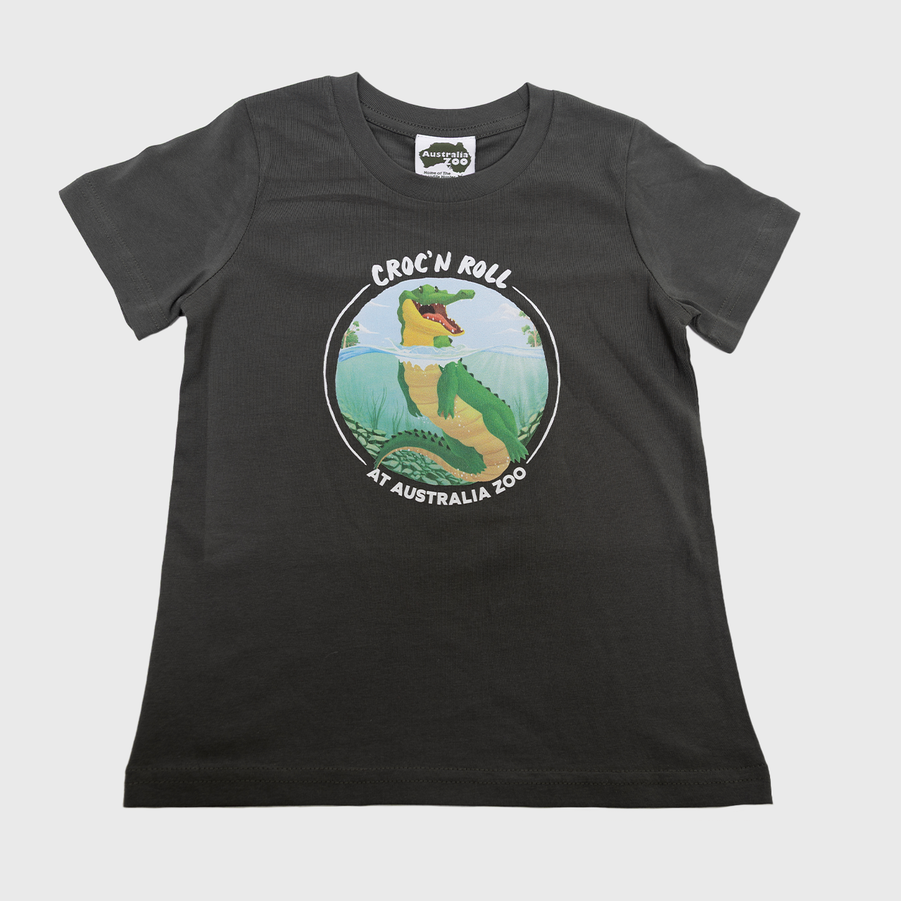 Croc n Roll Charcoal Tshirt