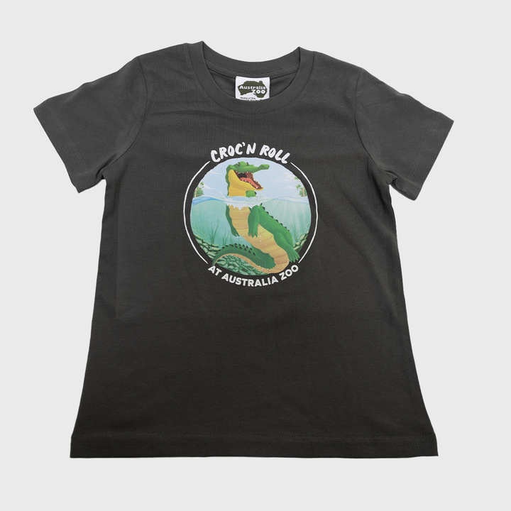 Croc n Roll Charcoal Tshirt