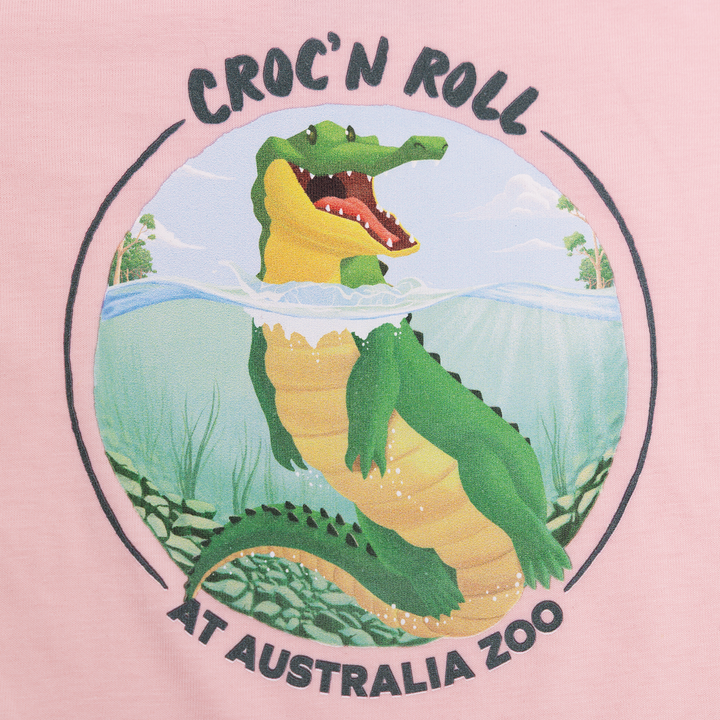 Croc n Roll Pink Tshirt