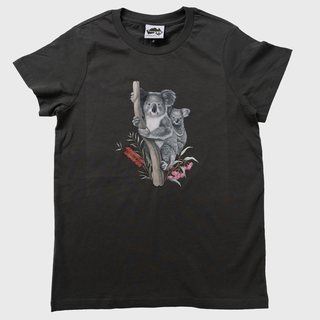 Cute Koala Charcoal Tshirt