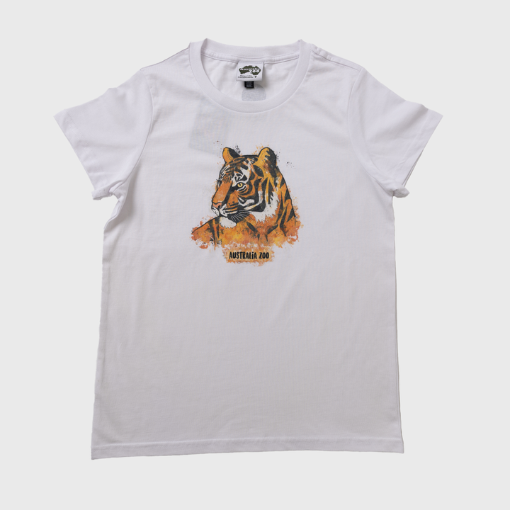 Artistic Tiger White Tshirt