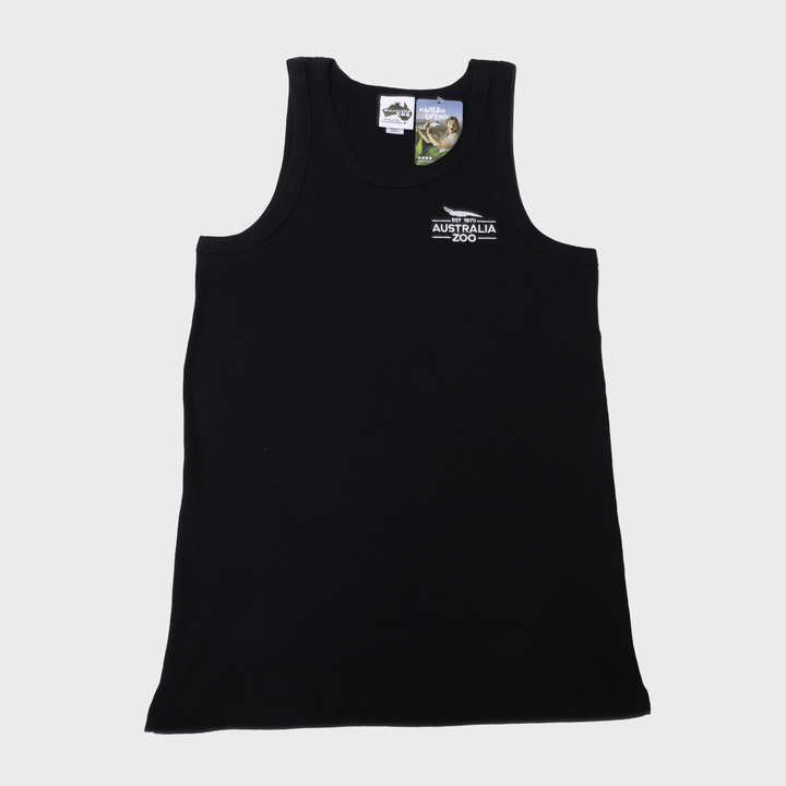 Established 1970 Black Rib Singlet