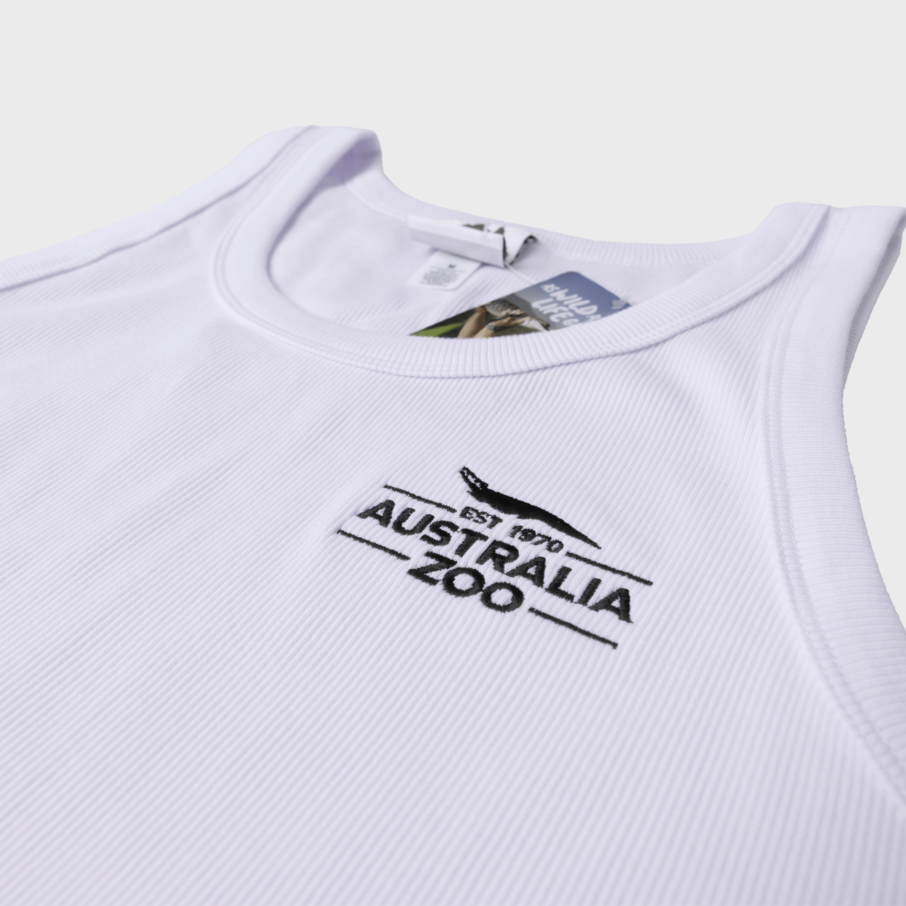 Established 1970 White Rib Singlet