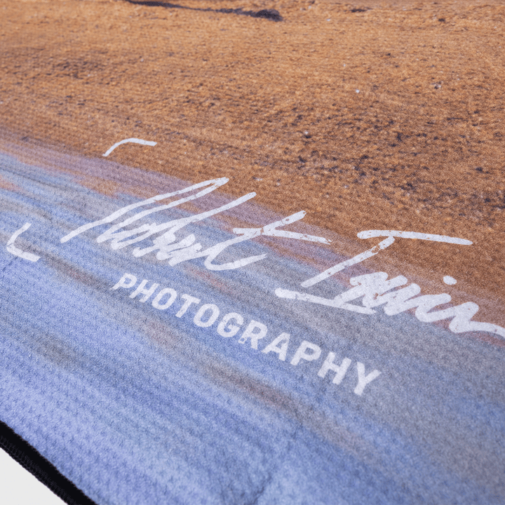 Robert Irwin Croc On Sandbank Sand Free Towel