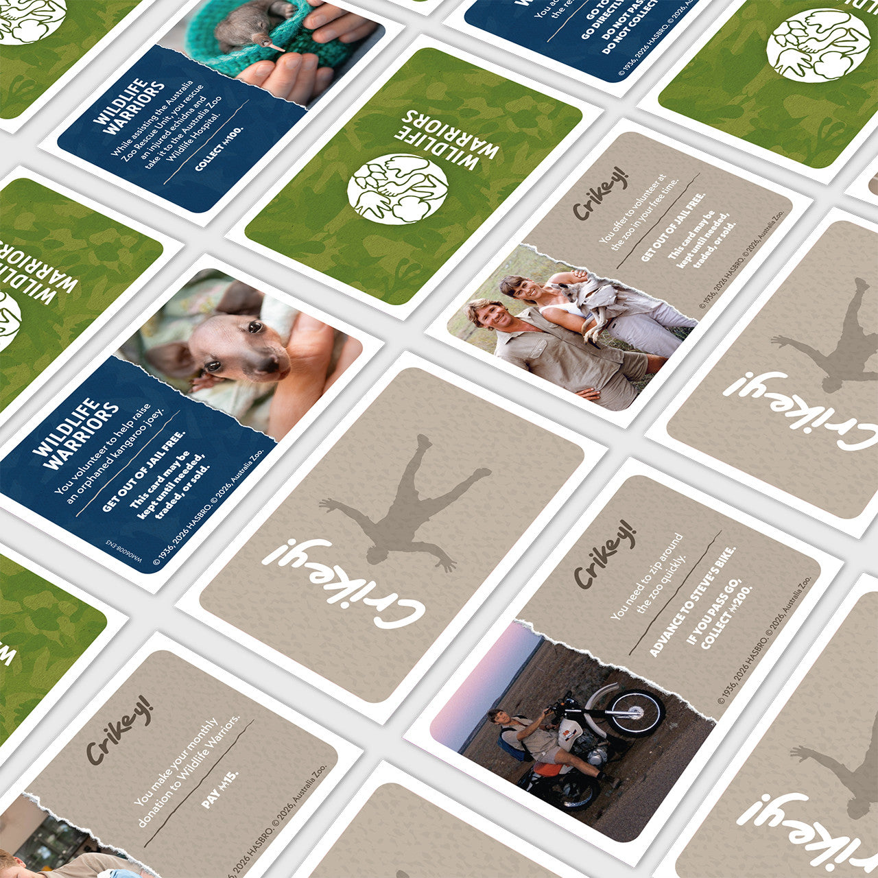 Australia Zoo monopoly game cards