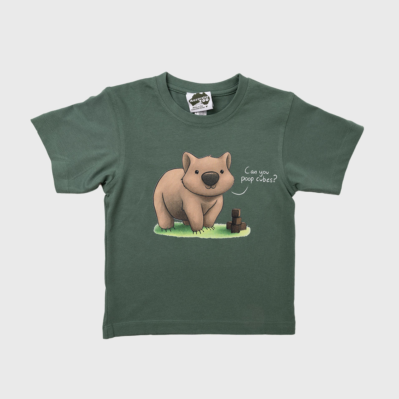 Wombat Poop Cubes Army Tshirt