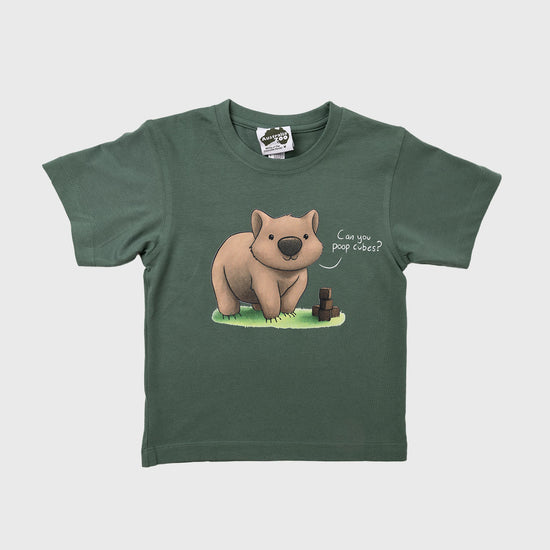 Wombat Poop Cubes Army Tshirt