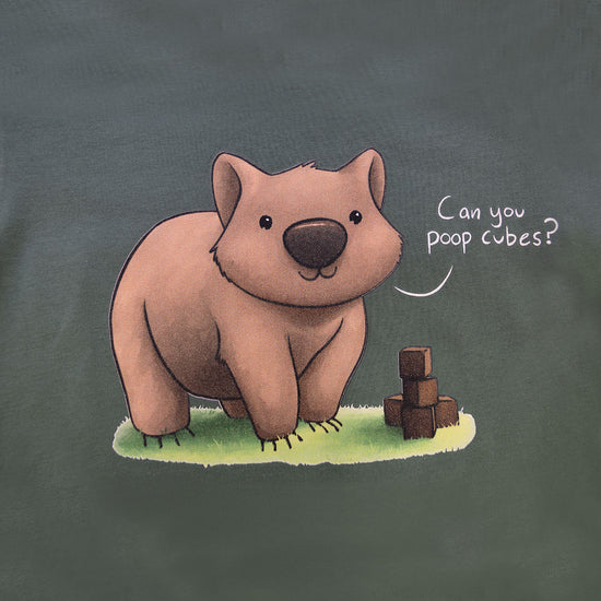 Wombat Poop Cubes Army Tshirt