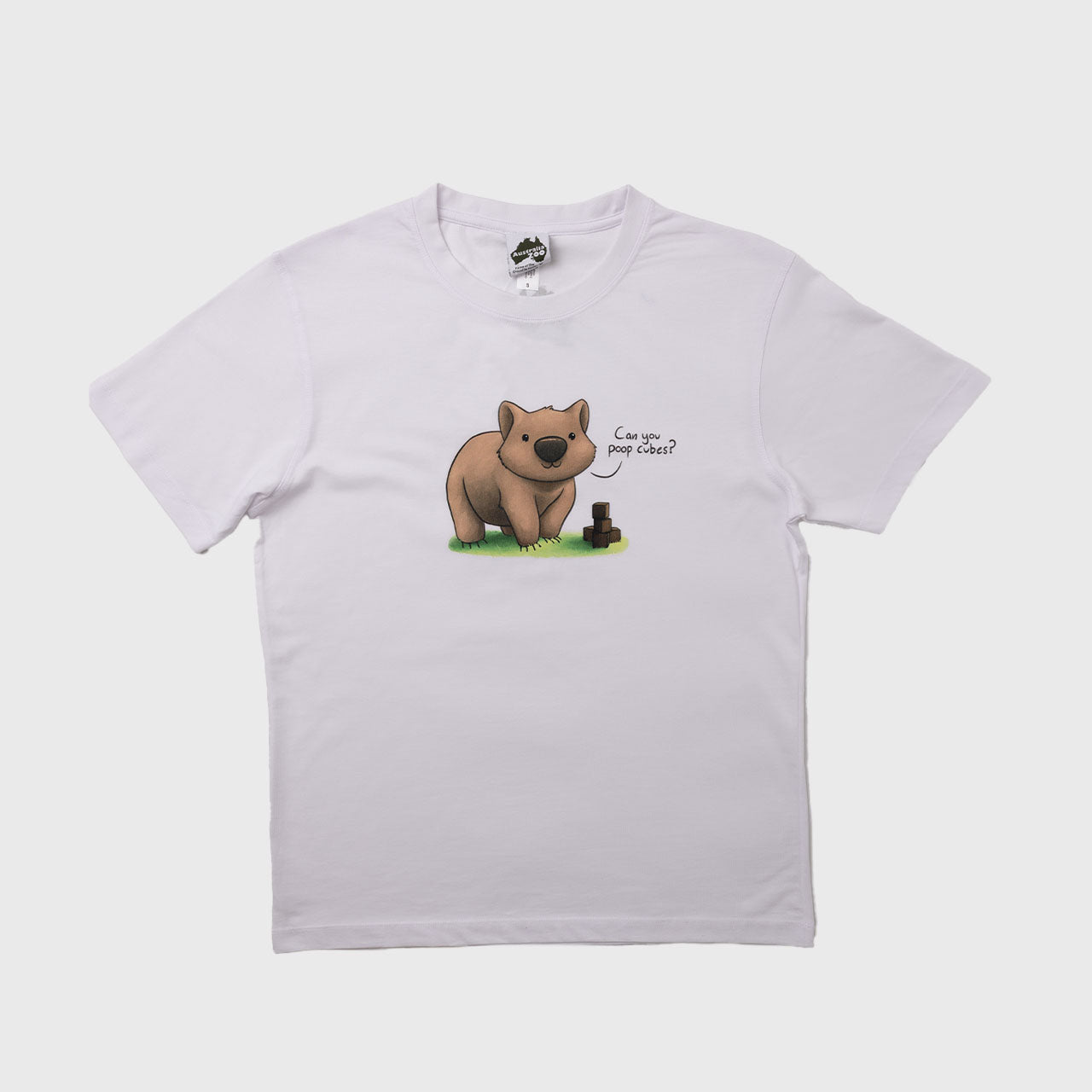Wombat Poop Cubes White Tshirt