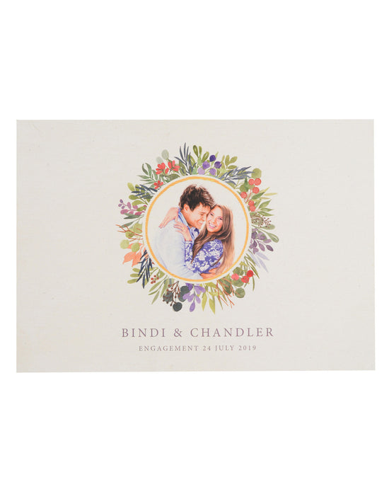 Postcard Celebrating Bindi & Chandler Engagement