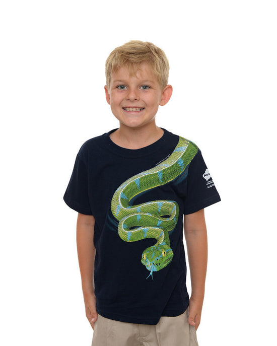 Snake Wild Planet Child Navy Tshirt