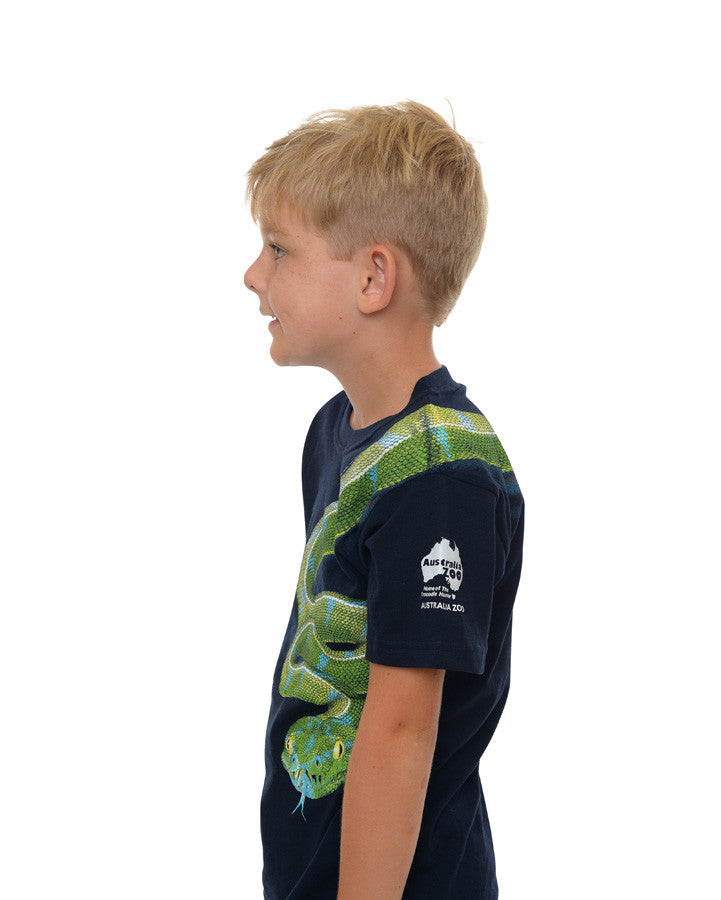 Snake Wild Planet Child Navy Tshirt