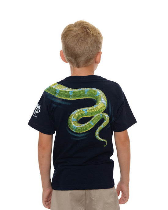 Snake Wild Planet Child Navy Tshirt