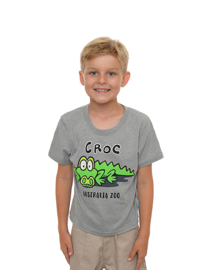 Big Eye Croc T-Shirt Grey Kids