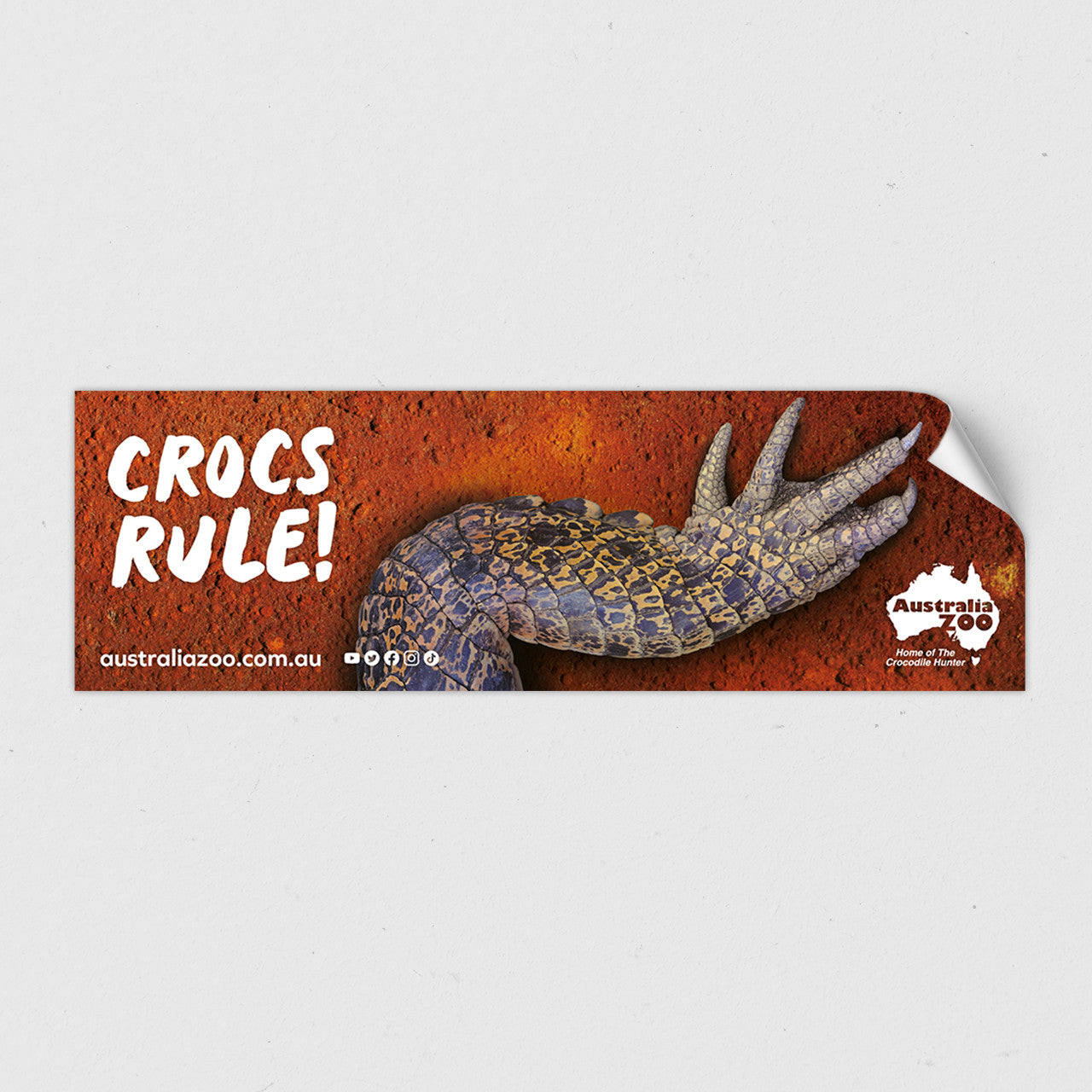 Crocs Rule Crocodile Foot Sticker