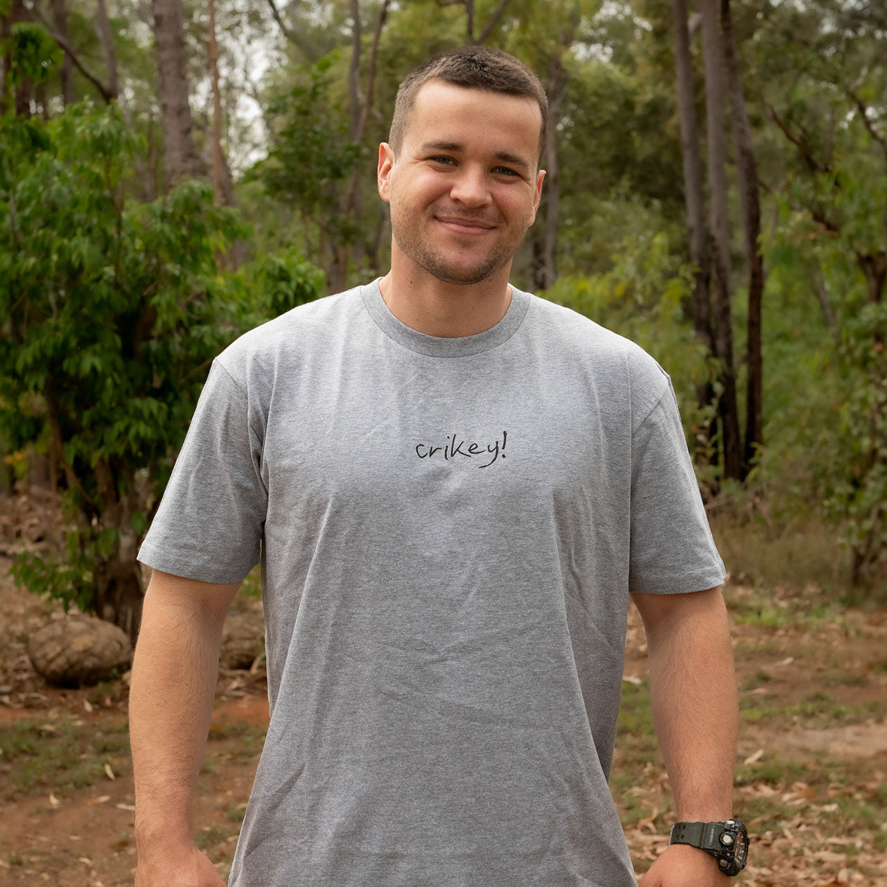 Crikey Grey Marle Tshirt