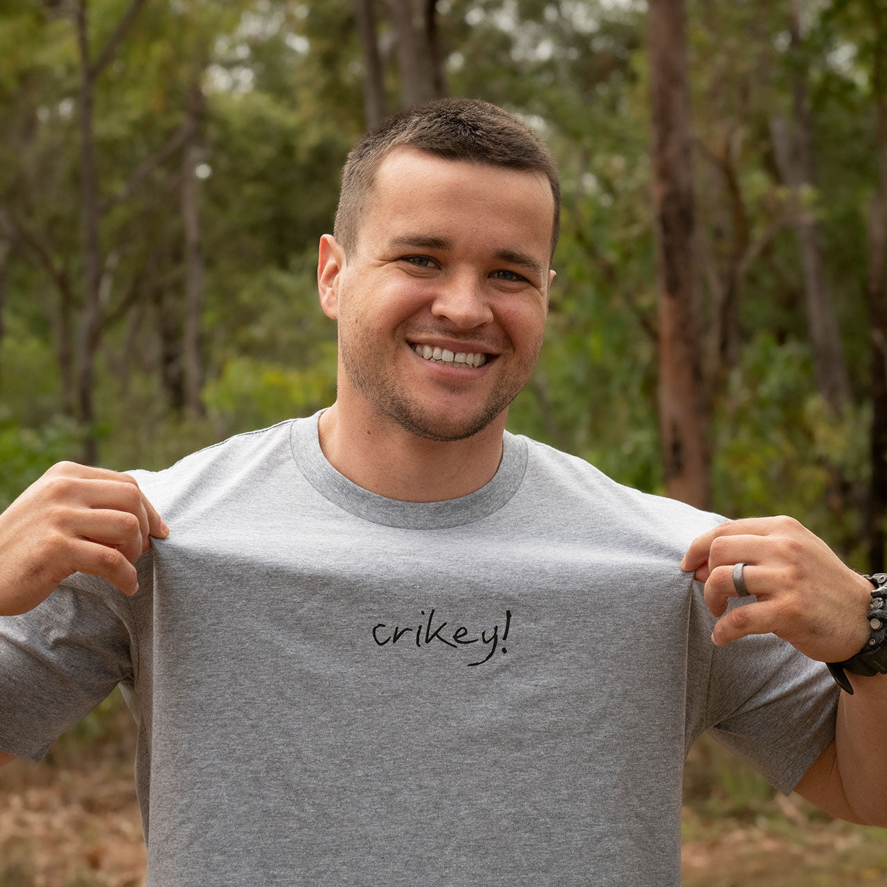 Crikey Grey Marle Tshirt