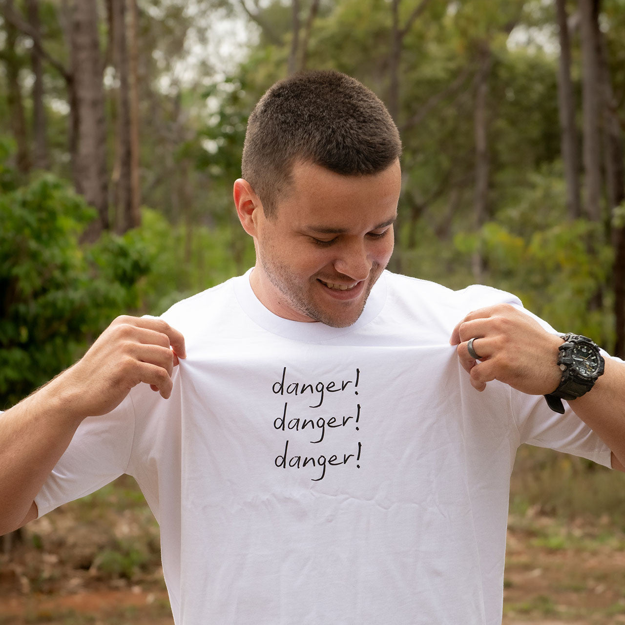 Danger Danger Danger White Tshirt