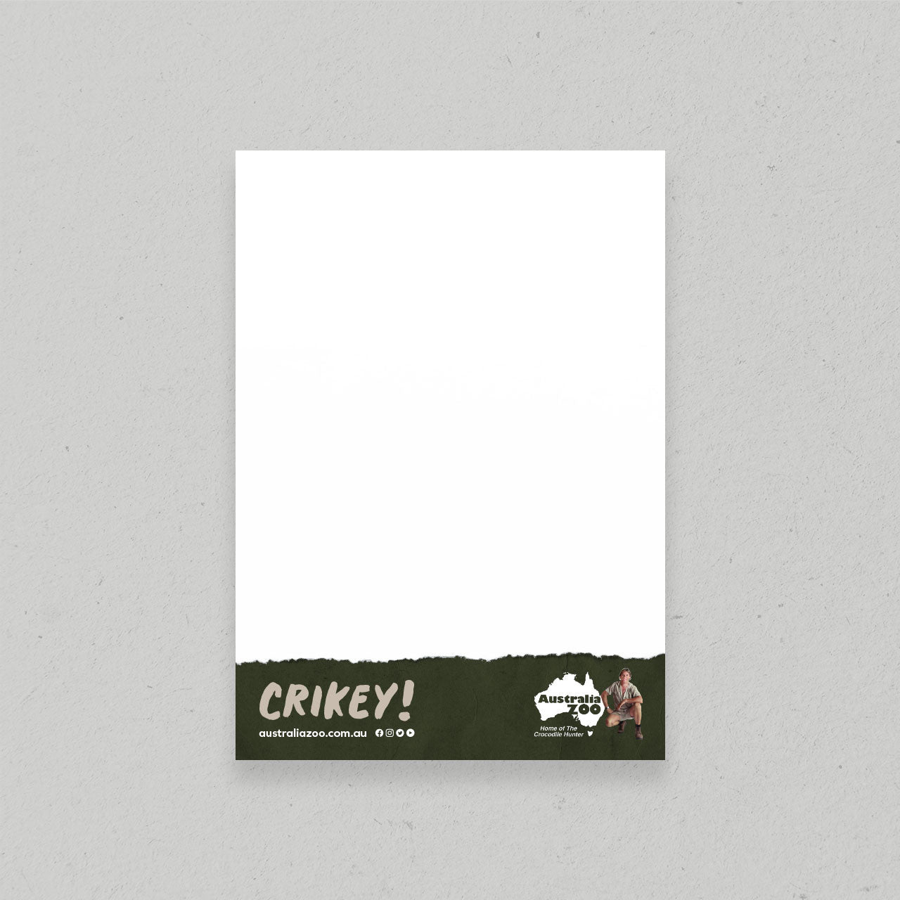 Crikey A5 Dark Green Notepad