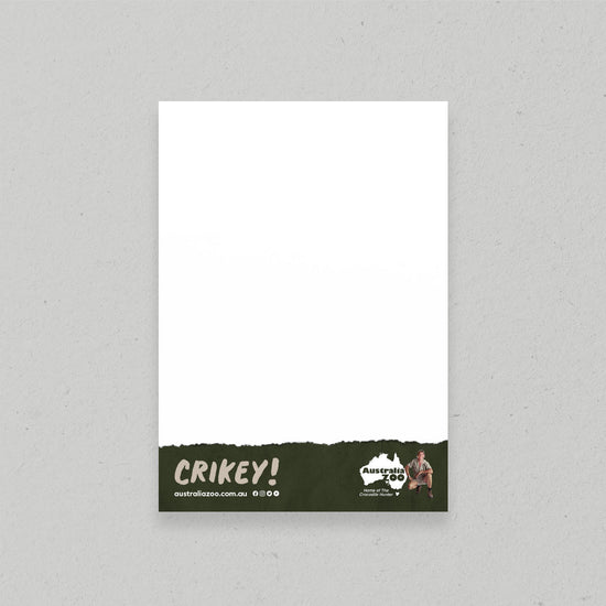 Crikey A5 Dark Green Notepad
