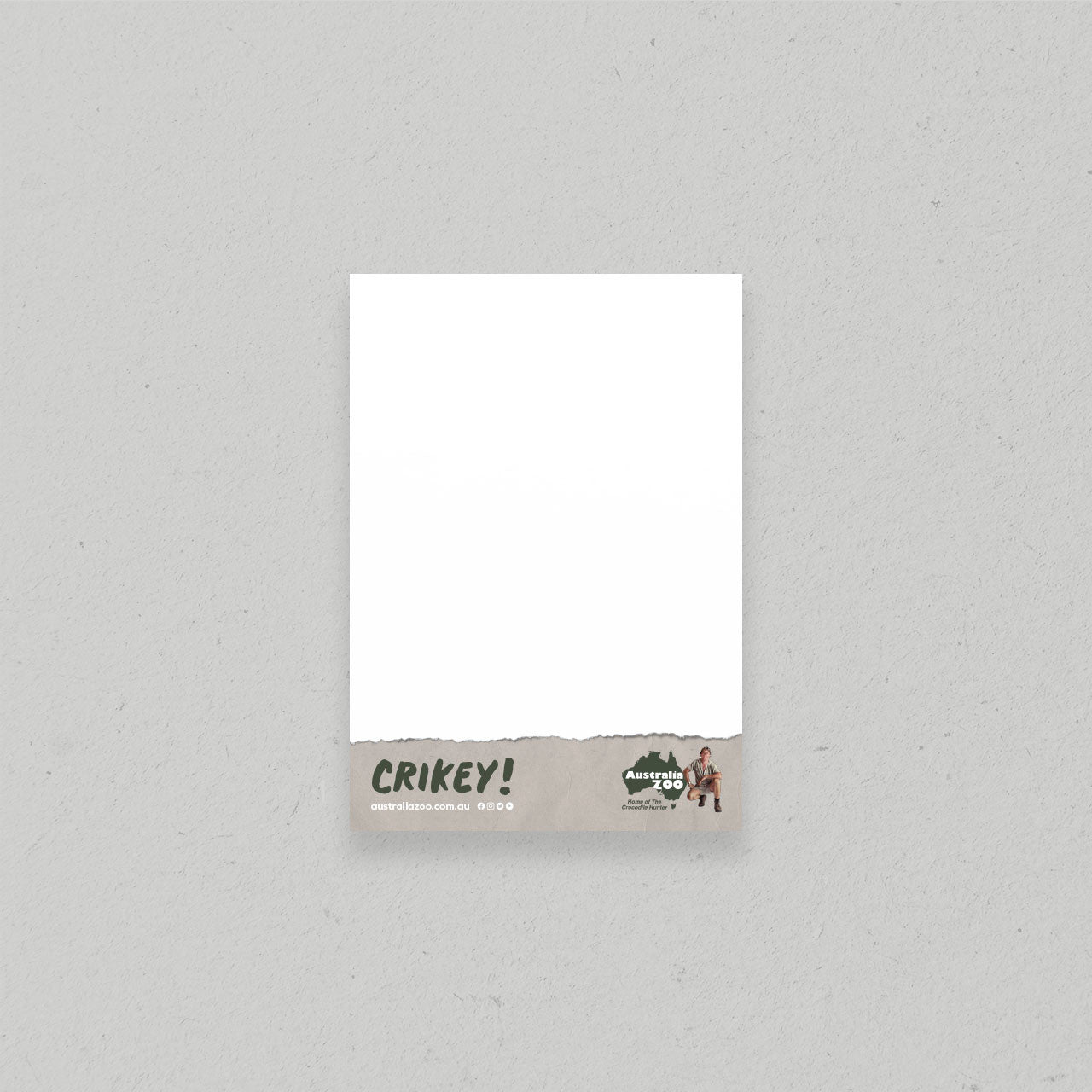 Crikey Light Grey A6 Notepad
