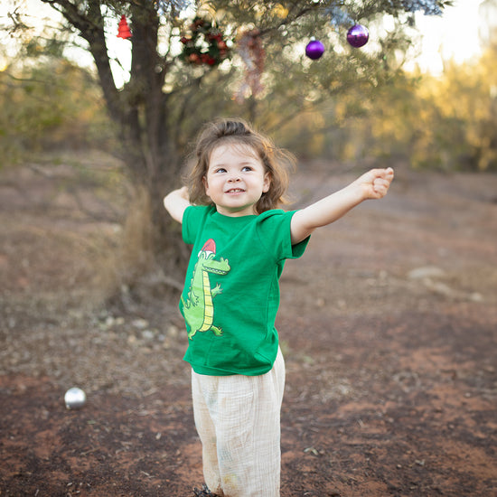 Santa Croc Child Green Tshirt