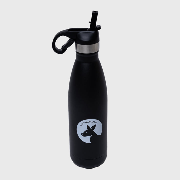 Kangaroo Black Flip Top Water Bottle