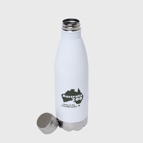 Australia Zoo Logo White Screw Top Water Bottle