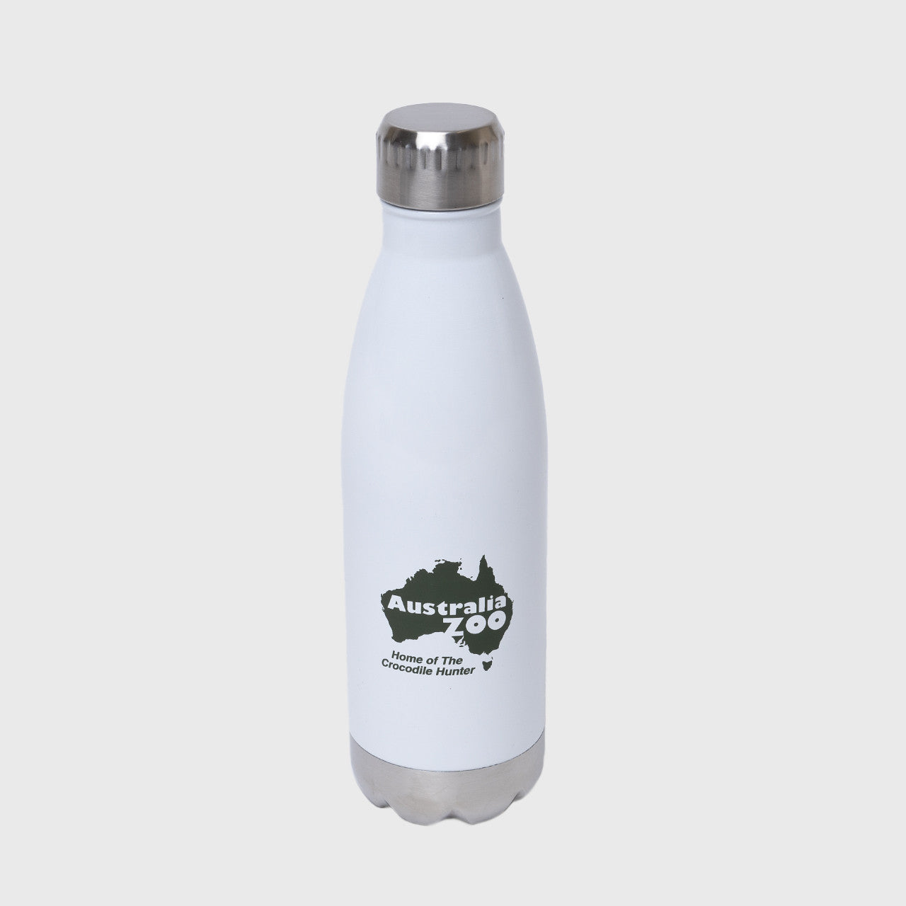 Australia Zoo Logo White Screw Top Water Bottle