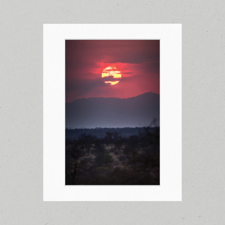66 South Africa Sunset Matte Print