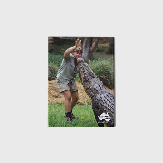Steve Feeding Crocodile Large Portrait Magnet
