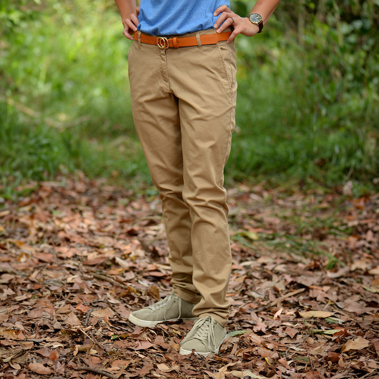 Terri's Crocodile Collection Khaki Chino Pants