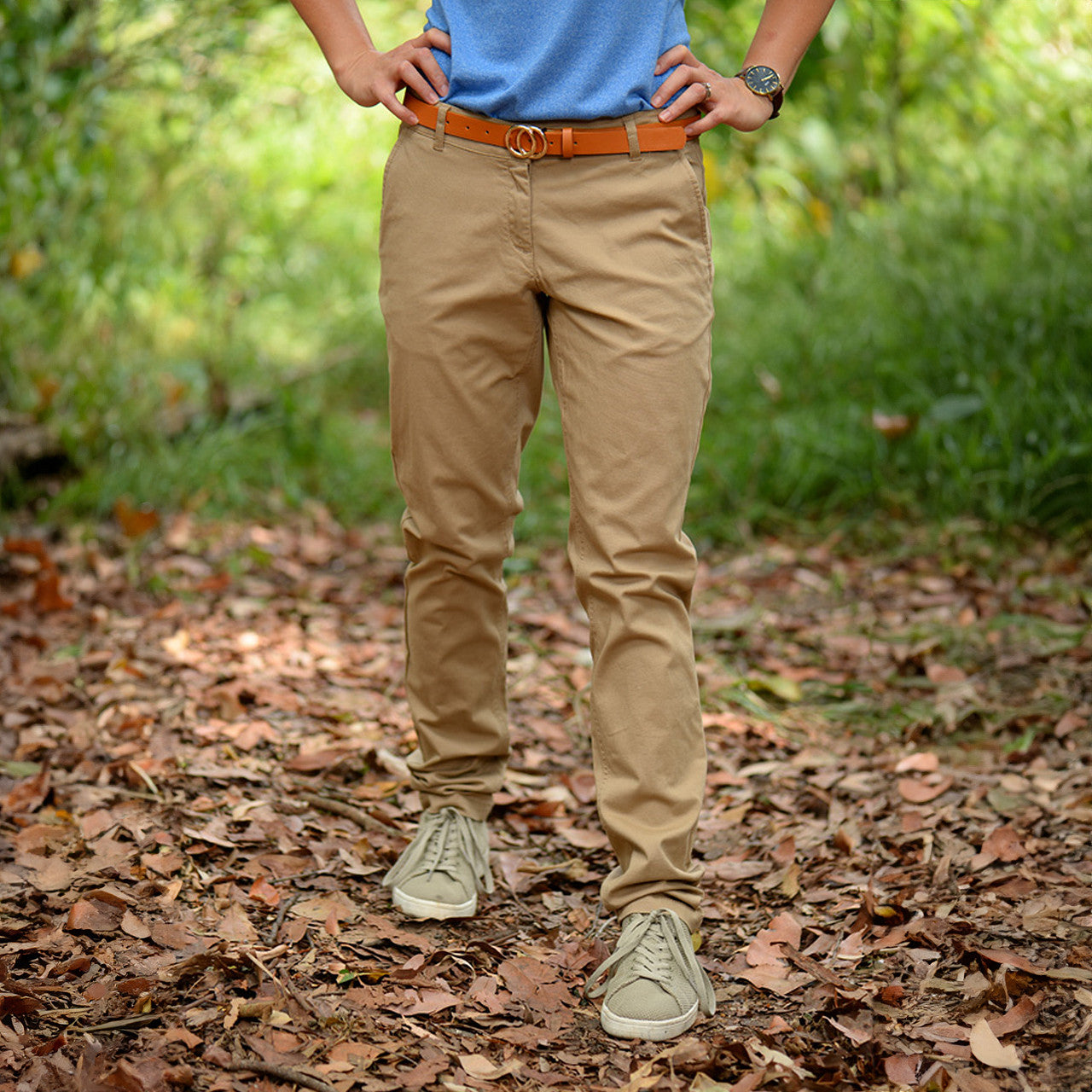 Terri's Crocodile Collection Khaki Chino Pants